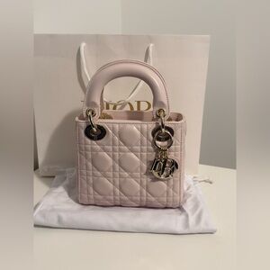 Mini Lady Dior Bag - Powder Pink Cannage Lambskin
